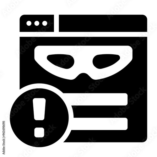 Fake login icon representing cybercrime involving phishing and password theft.