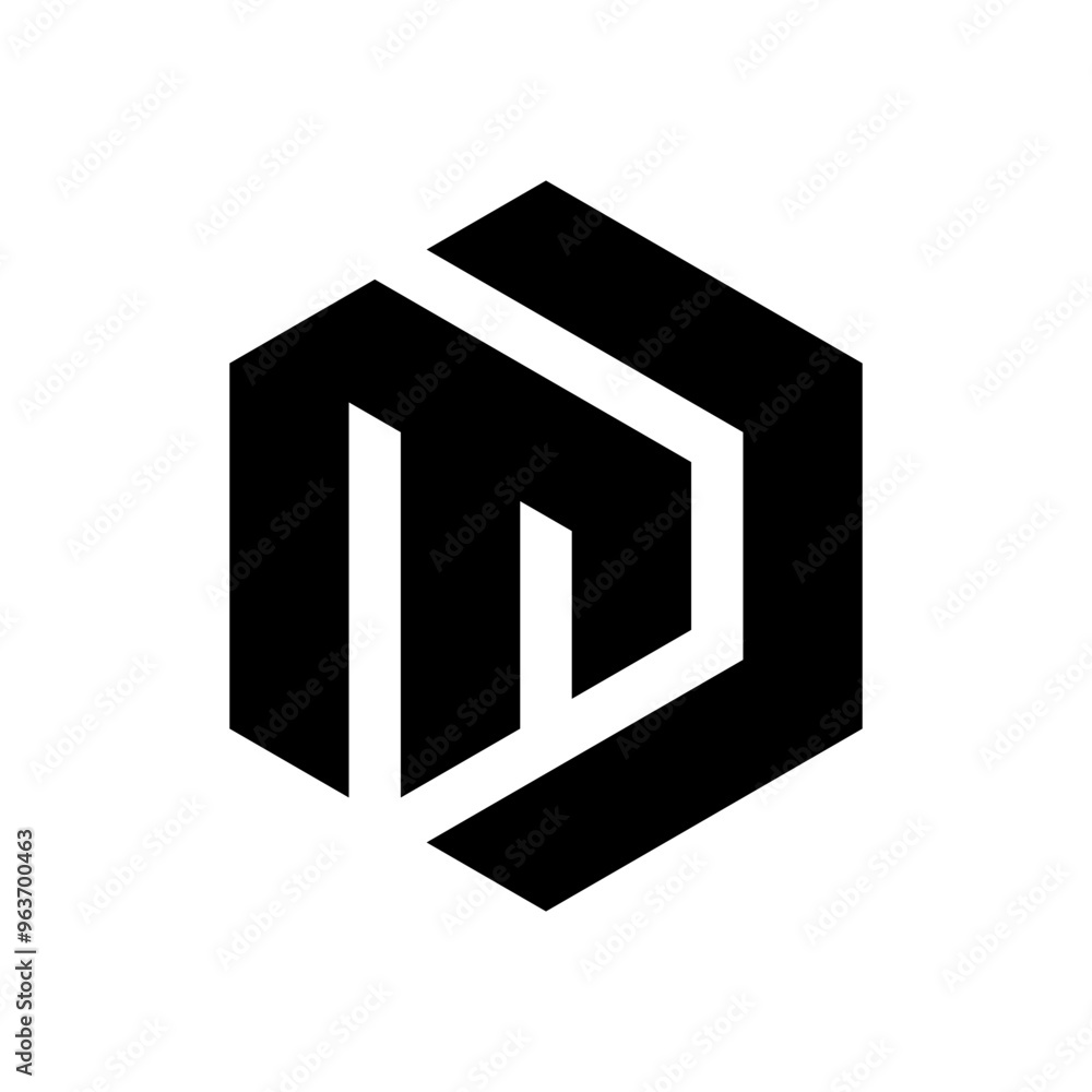 Letter MD or DM creative monogram logo design Letter MD or DM creative monogram logo design