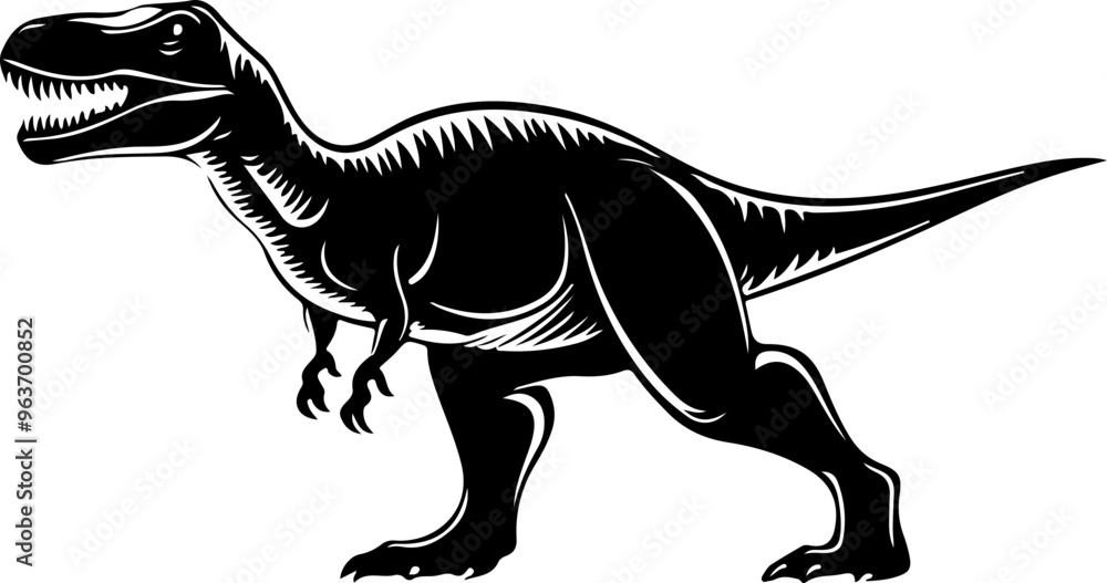 Fototapeta premium Silhouette of a Tyrannosaurus Rex Dinosaur