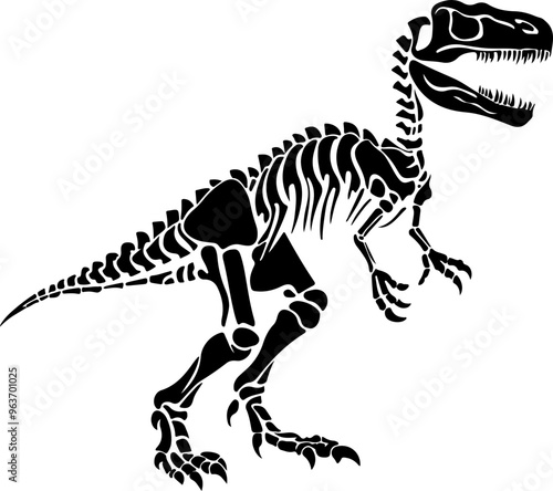 Tyrannosaurus Rex Skeleton Illustration