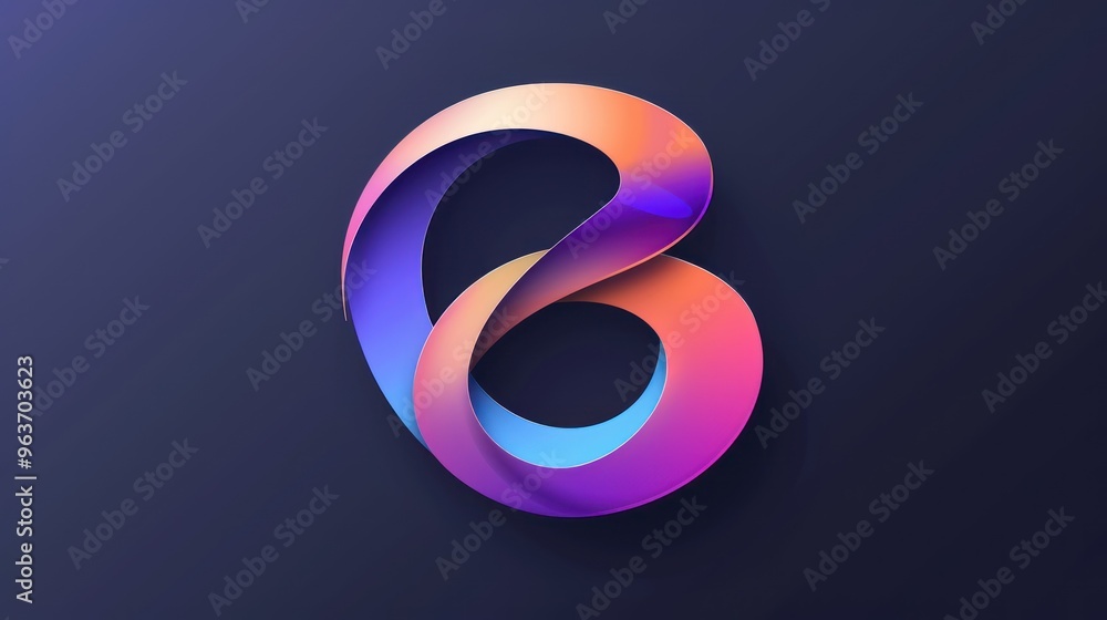 A colorful logo with a heart shape and the letter B A colorful logo with a heart shape and the letter B