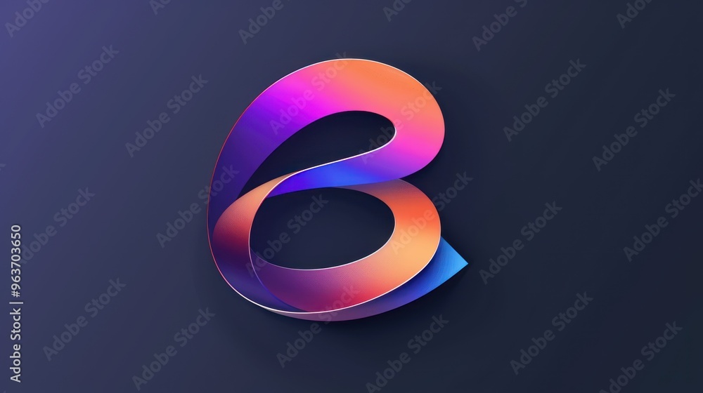 A colorful logo with a heart shape and the letter B A colorful logo with a heart shape and the letter B