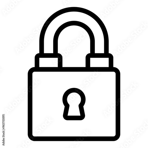 Security padlock icon representing cybercrime protection and data encryption.