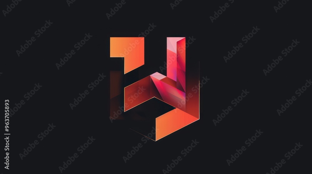 Innovative H logo with a 3D effect and minimalistic design elements Innovative H logo with a 3D effect and minimalistic design elements