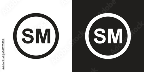 Vector Servis Mark Symbol Black And White