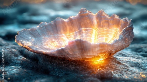 seashell on the beach photo