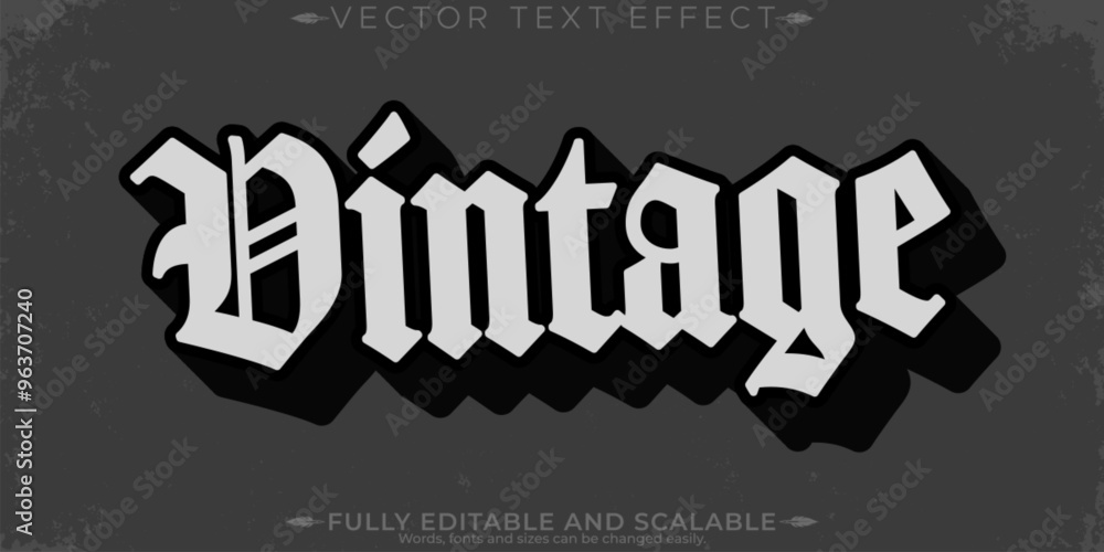 Retro sticker text effect, editable 70s and 80s text style Retro sticker text effect, editable 70s and 80s text style