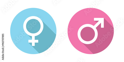 Vector Gender Icon Symbol With Shadow