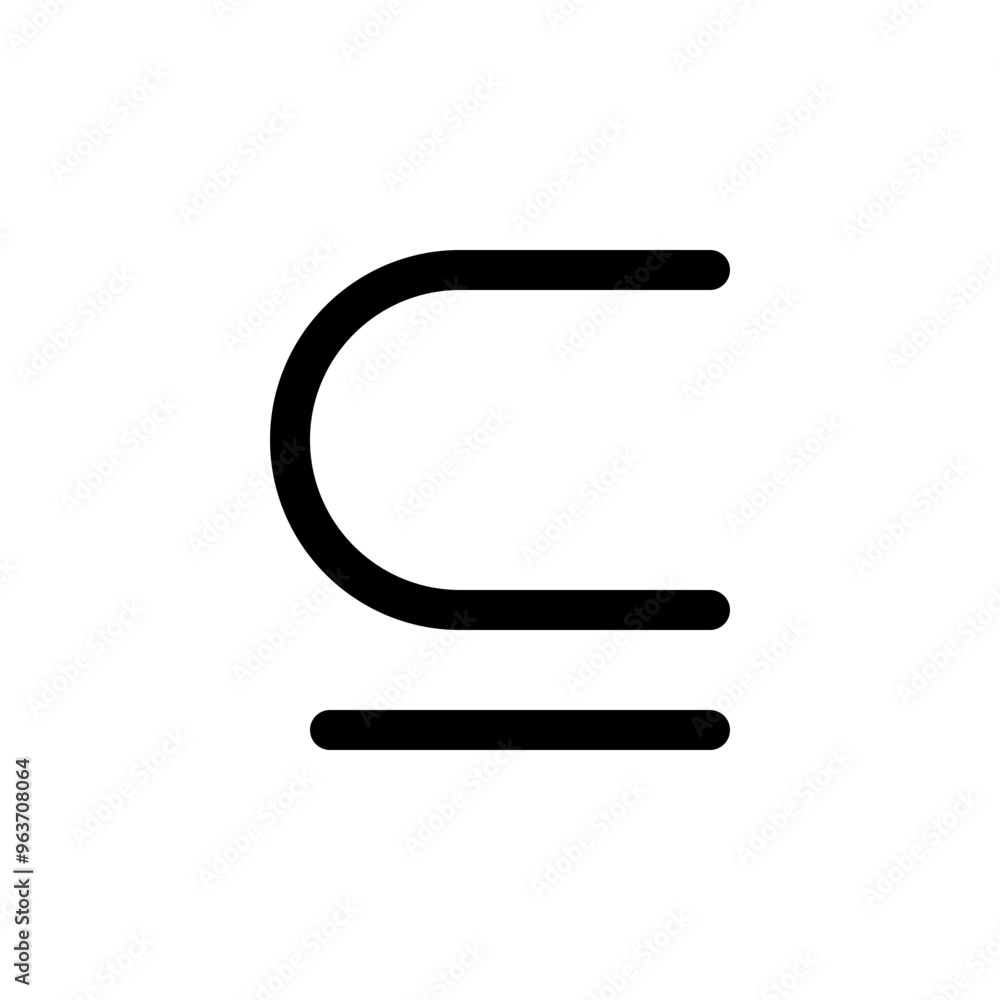 subset or equal symbol, Math, Mathemathic icon, Math symbol, calculation, set function, set math formula subset or equal symbol, Math, Mathemathic icon, Math symbol, calculation, set function, set math formula