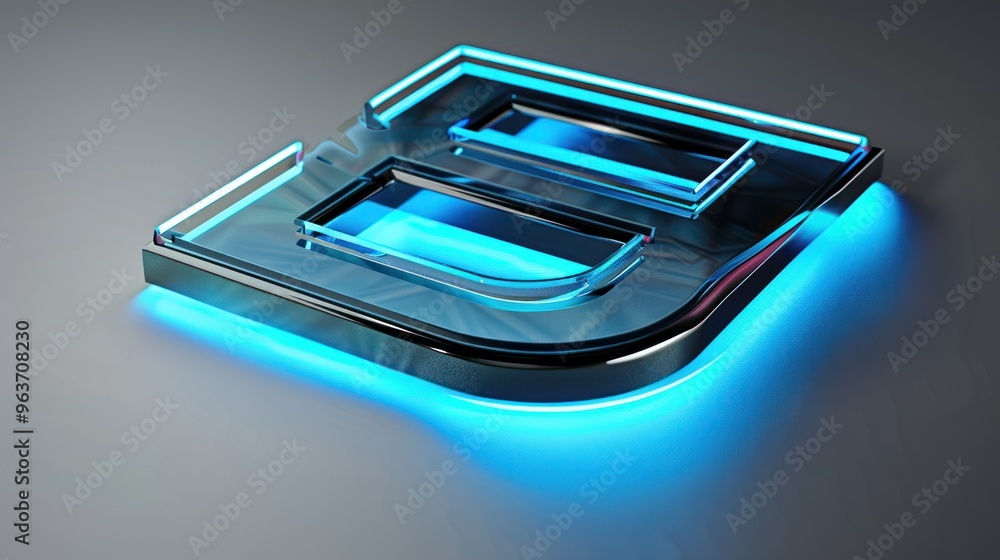 Sleek E emblem featuring a glowing neon outline and metallic finish Sleek E emblem featuring a glowing neon outline and metallic finish