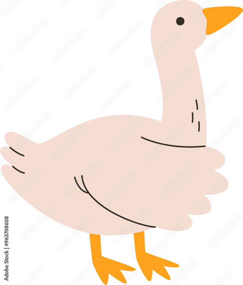 Cute Goose Giving Hand