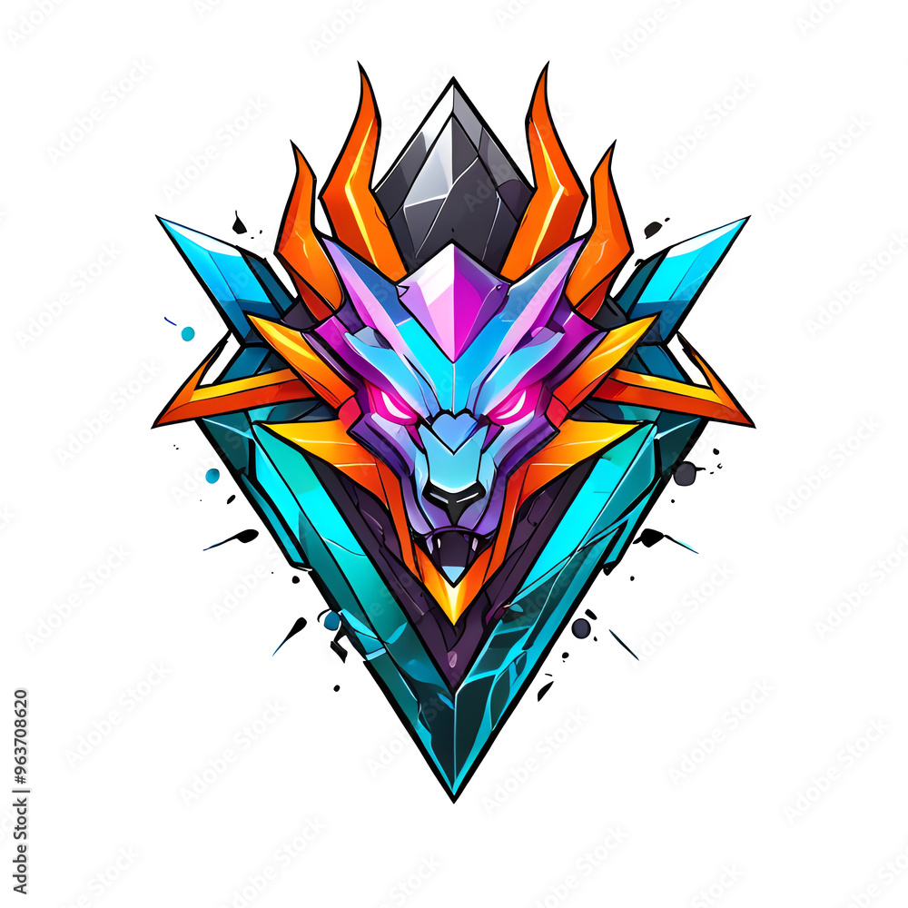 Abstract Dragon Head Design Abstract Dragon Head Design