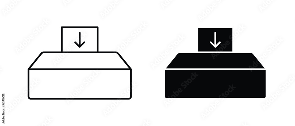 Vector Rear Paper Input Icon Symbols. Printer Icon Symbols Vector Rear Paper Input Icon Symbols. Printer Icon Symbols