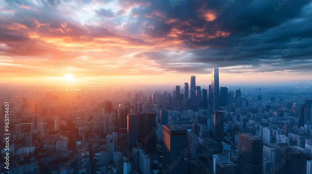 Fototapeta premium 都市の風景や高層ビル