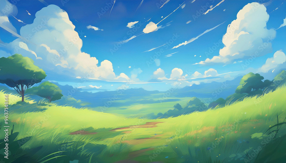 Fototapeta premium 真夏の大空の風景