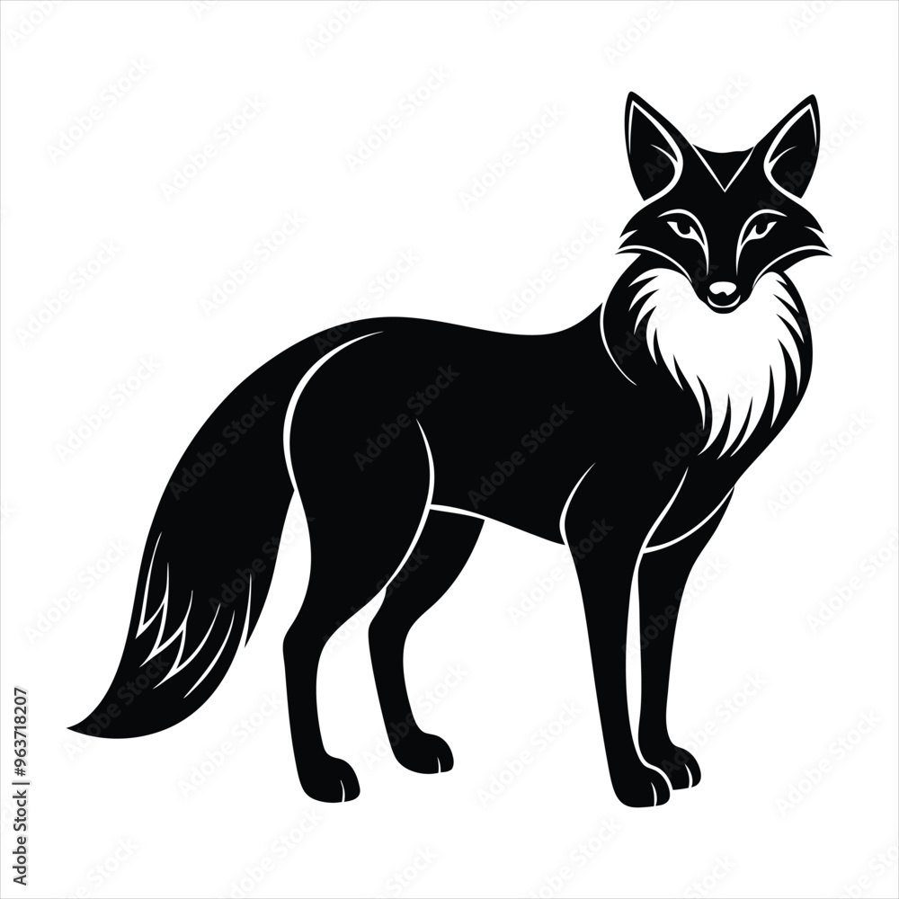 fox silhouette vector fox silhouette vector