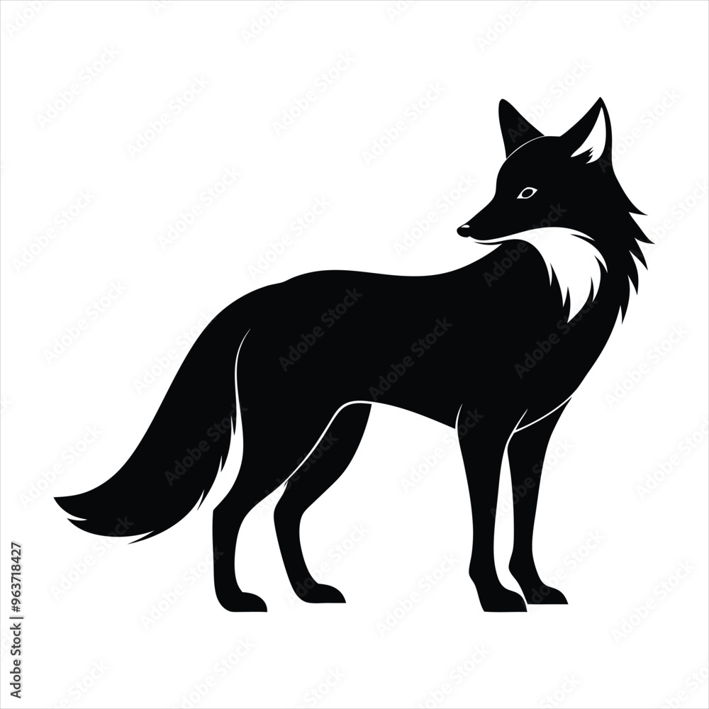 fox silhouette vector fox silhouette vector