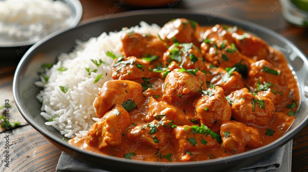 Flavorful Indian Chicken Curry with Fragrant Basmati Rice Flavorful Indian Chicken Curry with Fragrant Basmati Rice