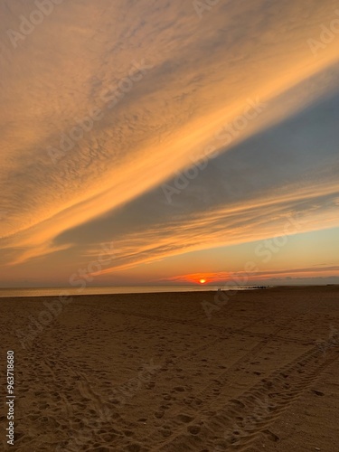sunset on the beach