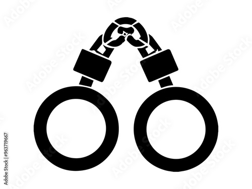 Icon design for handcuffs in vector illustration
