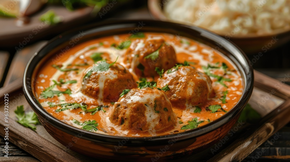 Exquisite Vegetarian Curry with Fresh Herbs and Cream Sauce Exquisite Vegetarian Curry with Fresh Herbs and Cream Sauce