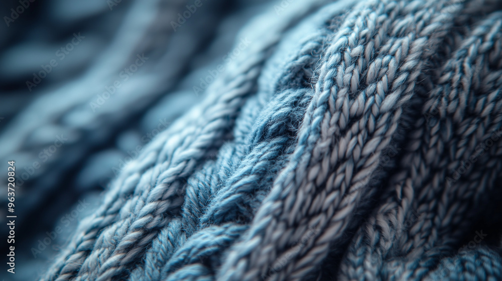 Close-Up of Knitted Wool: Textured and Cozy Fabric Photography Close-Up of Knitted Wool: Textured and Cozy Fabric Photography