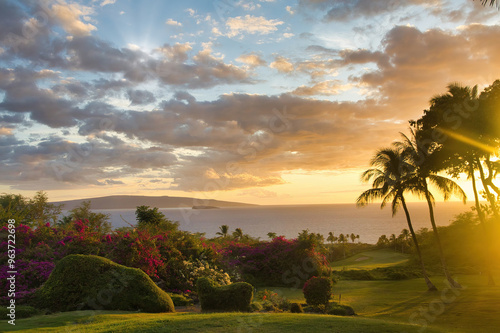 Wailea sunset with Molokini,