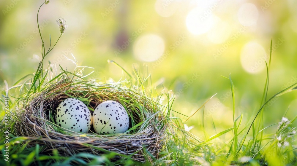 Fototapeta premium Delicate Eggs in Nest