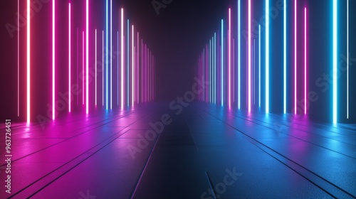 Futuristic Neon Corridor