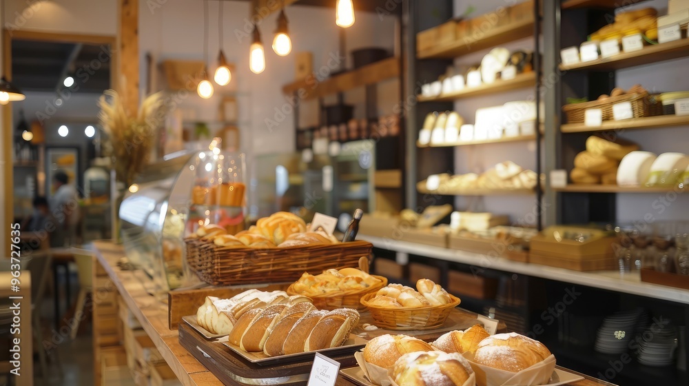 Cozy Artisan Bakery with Fresh Pastries and Breads Cozy Artisan Bakery with Fresh Pastries and Breads