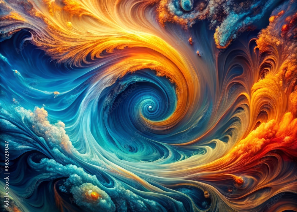 Fractal patterns emerging from the turbulent flow of fluids, rendered in high-contrast colors to emphasize the intricate self-similarity of the whirlpools Fractal patterns emerging from the turbulent flow of fluids, rendered in high-contrast colors to emphasize the intricate self-similarity of the whirlpools
