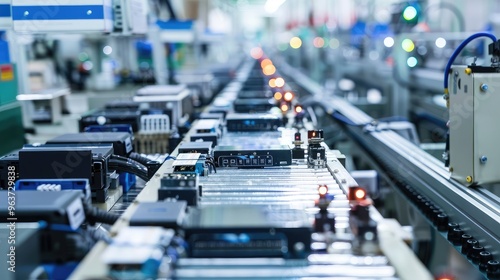 High-Tech Automated Electronics Manufacturing Assembly Line