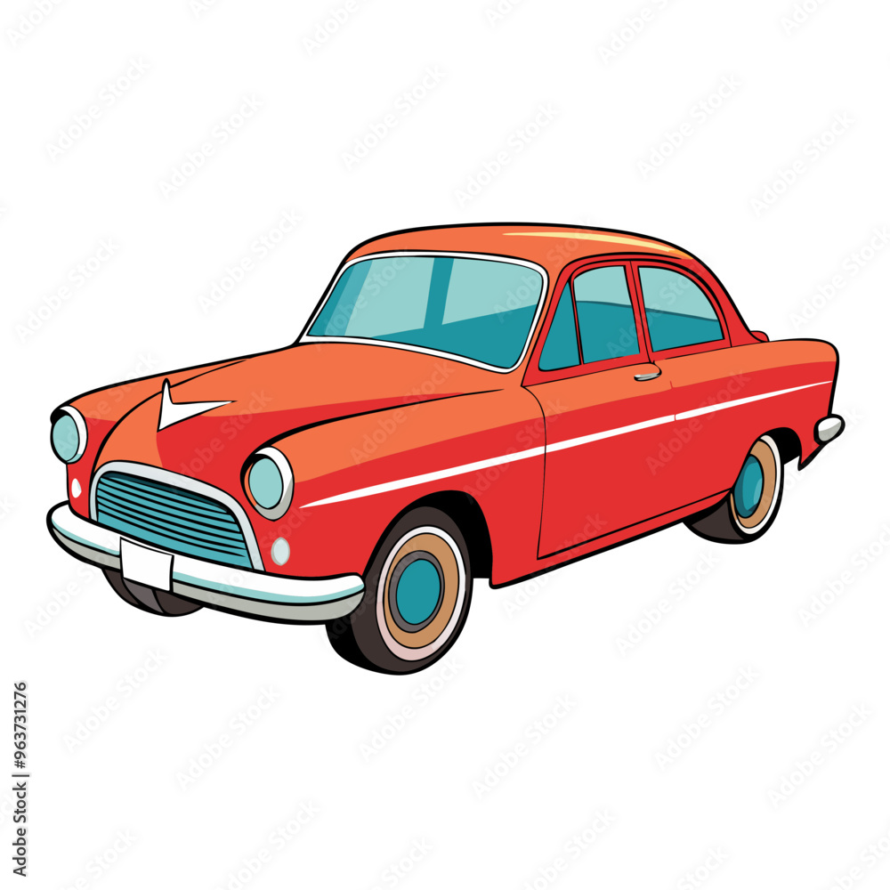 Fototapeta premium red vintage car