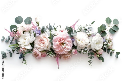 A beautiful bouquet of pink and white flowers arranged in a vase