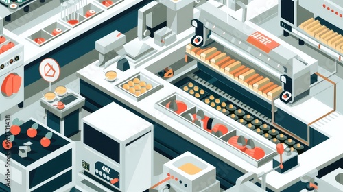 Futuristic Automated Food Production Facility