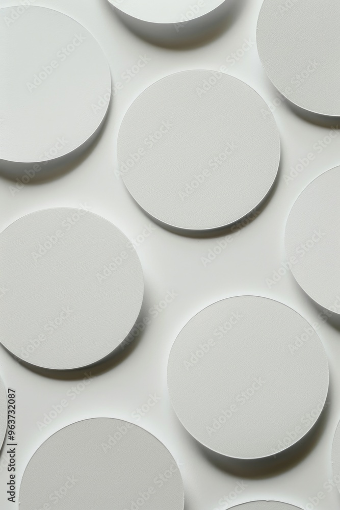 A close-up view of many small white circles on a white background, possibly representing something abstract or futuristic A close-up view of many small white circles on a white background, possibly representing something abstract or futuristic
