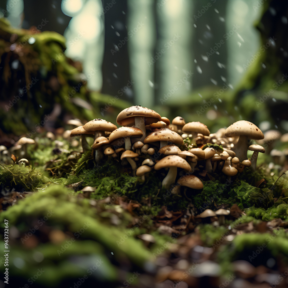 mushrooms in the forest mushrooms in the forest