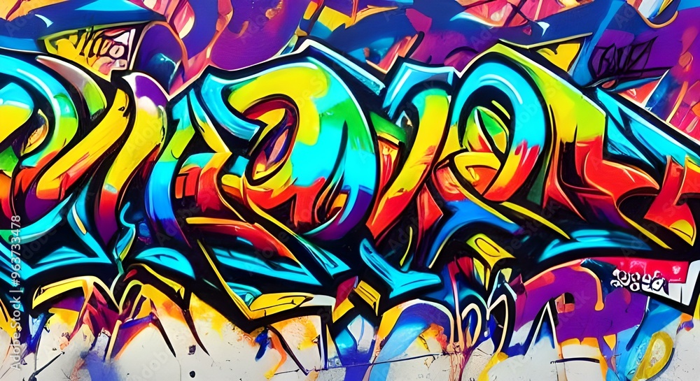 Vibrant Abstract Graffiti Art with Bold Shapes and Bright Colors | 260 Vibrant Abstract Graffiti Art with Bold Shapes and Bright Colors | 260