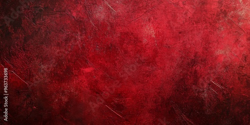 This bold artwork features a vibrant red surface with scratches that contrasts dramatically against a dark, grungeinspired background, creating a captivating visual appeal that draws viewers in photo