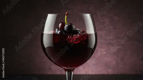 merlot cocktail/alcoholic drink isolated in aesthetic background