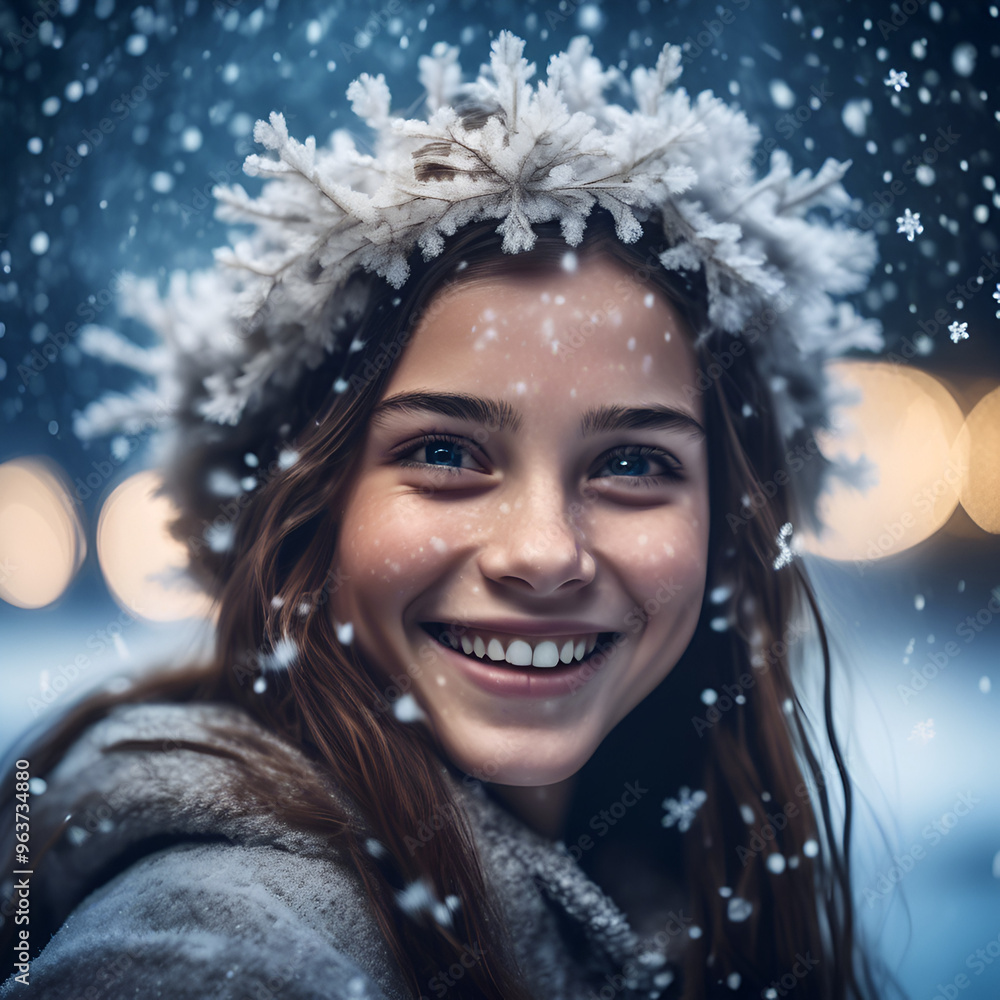 portrait of a woman in winter portrait of a woman in winter