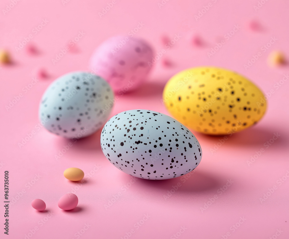 Colorful background of easter eggs collection, easter celebration, product photography Colorful background of easter eggs collection, easter celebration, product photography