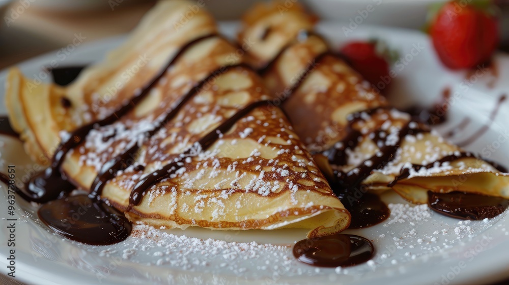 Indulge in Decadent Chocolate-Covered Crepes with Fresh Strawberries Indulge in Decadent Chocolate-Covered Crepes with Fresh Strawberries