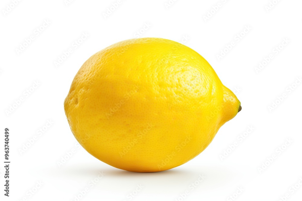 Fresh juicy lemon isolated on white background
