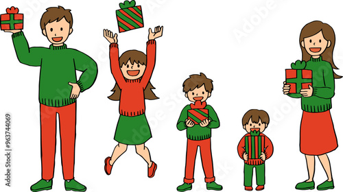 クリスマス家族セット_クリスマスカラー