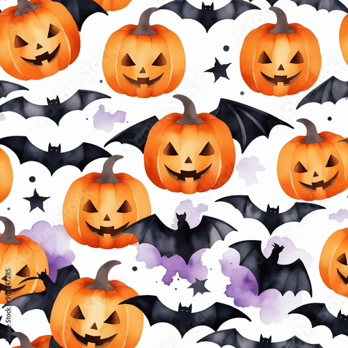 halloween seamless pattern