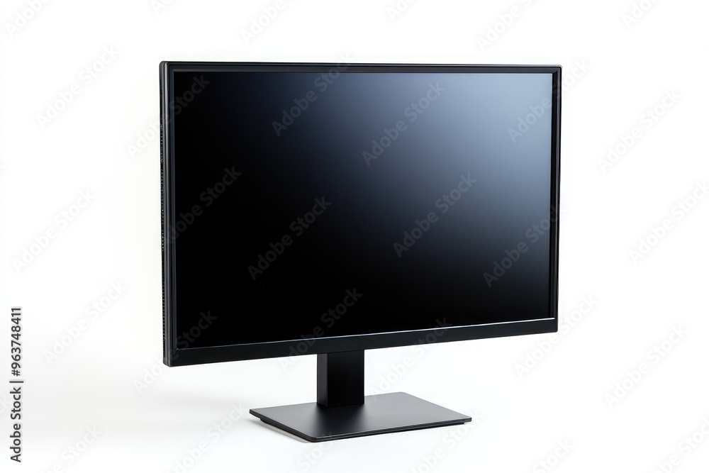Black Computer Monitor with a Blank Screen Black Computer Monitor with a Blank Screen