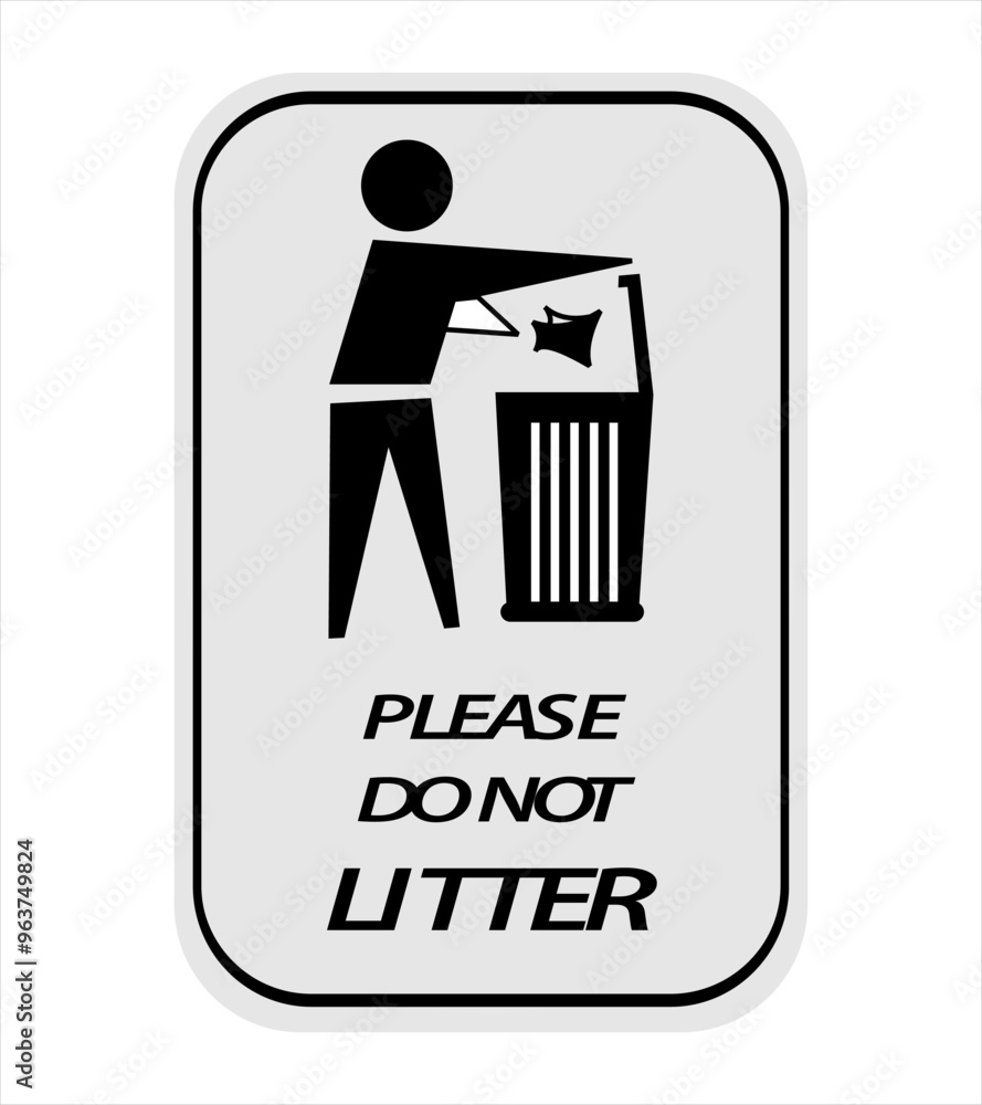 Do Not Litter Sign Vector Do Not Litter Sign Vector