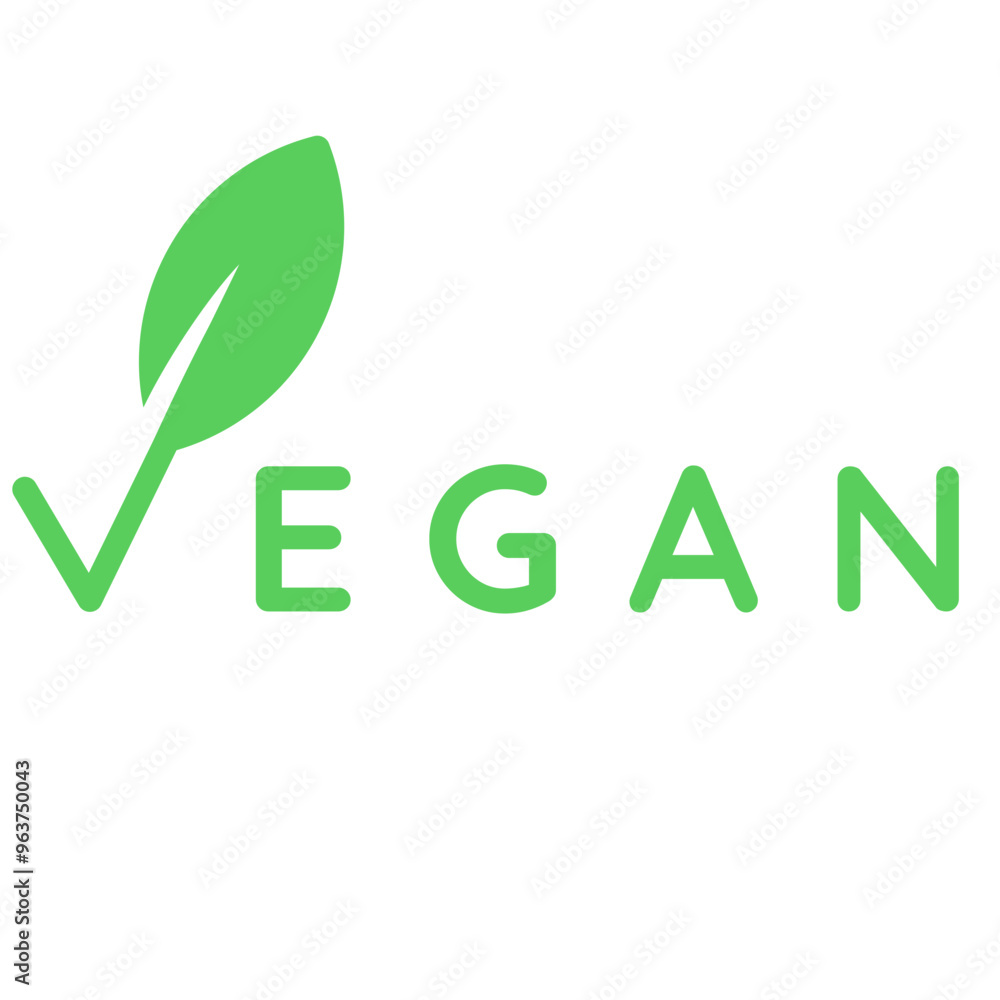 Vegan and vegetarian label for food Vegan and vegetarian label for food