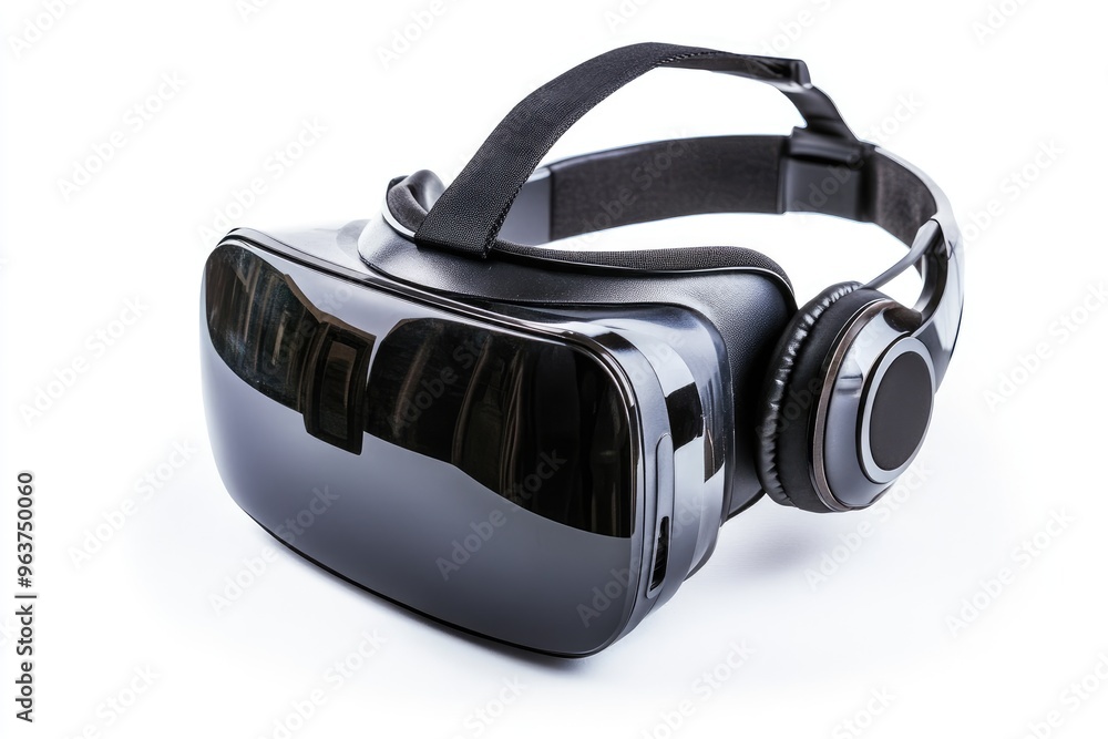 Black Virtual Reality Headset with Built-in Headphones Black Virtual Reality Headset with Built-in Headphones